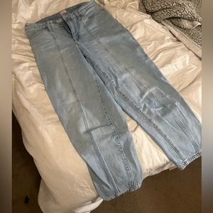 Light wash denim jeans
